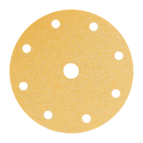 Фото товара "GOLD Шлифовальный бумажный диск, специальный оксид алюминия, 9 отверстий, 150 мм, Р500"