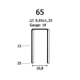 Скоба крепежная 65/14 мм (90/5)